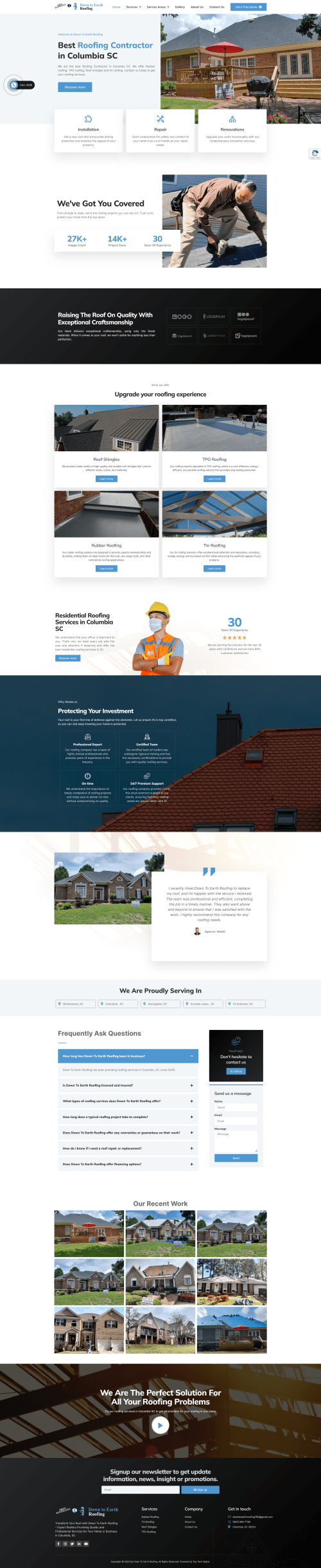 Down to Earth Roofing